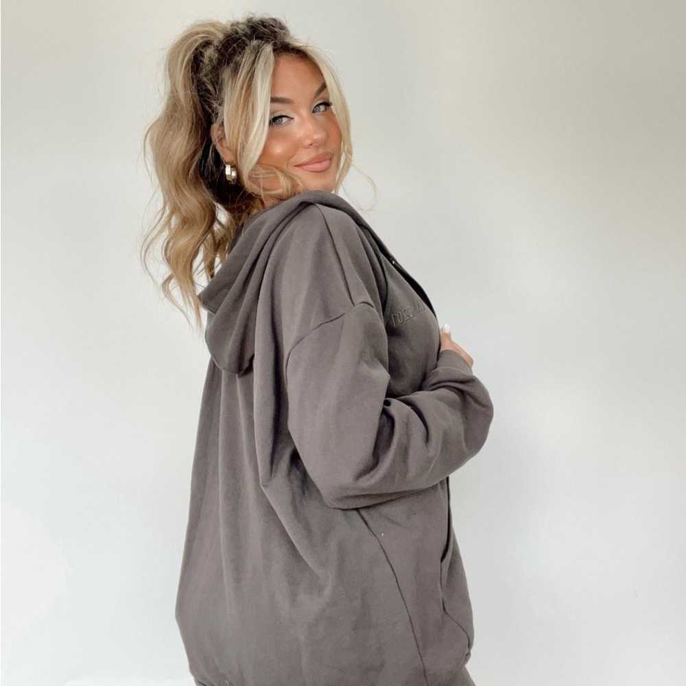 Charcoal lane201 zip up hoodie